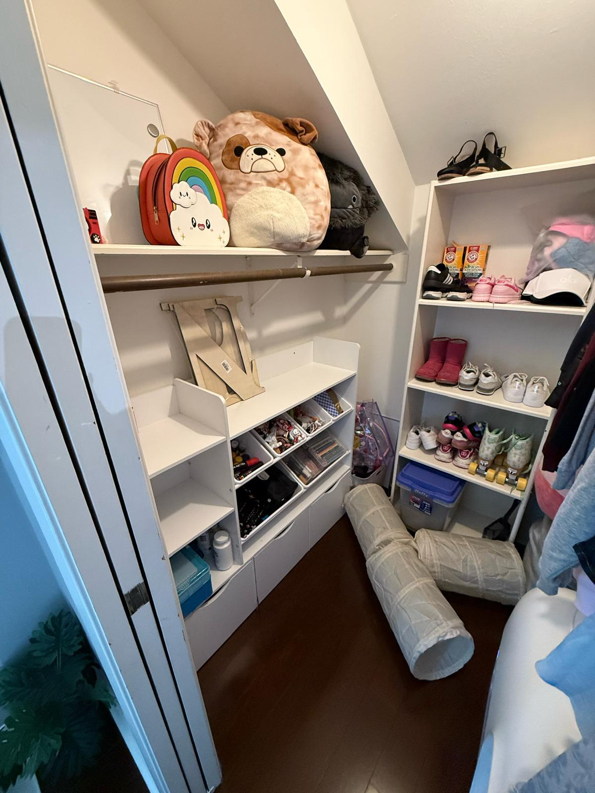 After organizing: A closet that feels lighter